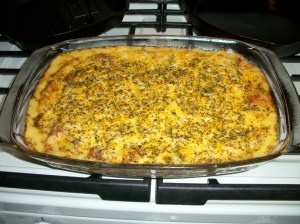 Remove from oven and top with chopped cilantro.