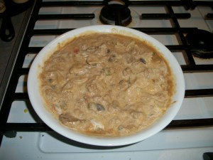 Stroganoff with Farfalle